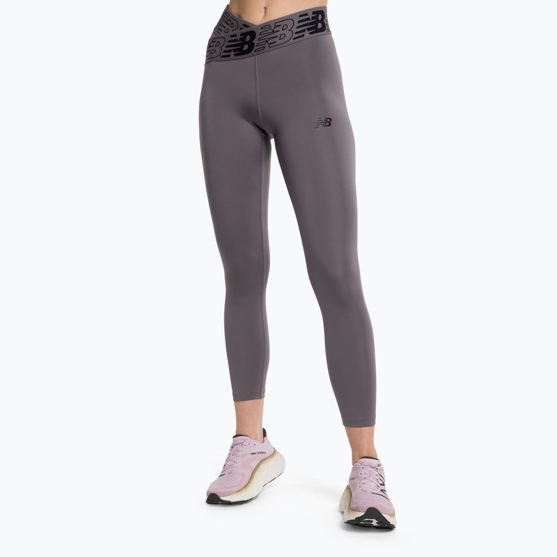 Dámske tréningové legíny New Balance Tight Relentless Crossover High Rise sivá NBWP21177Z