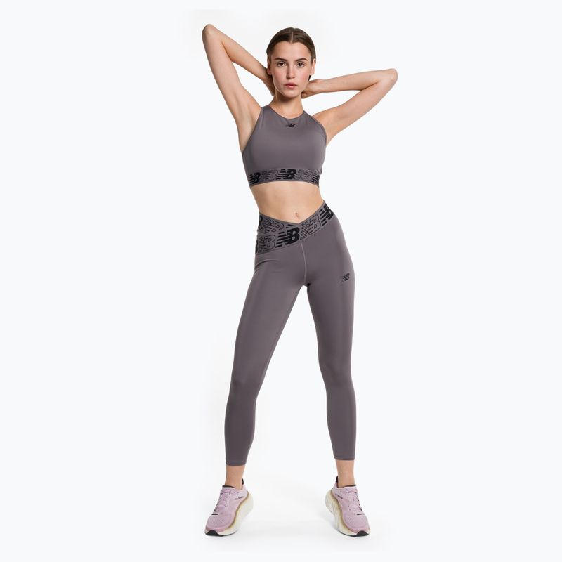 Dámske tréningové legíny New Balance Tight Relentless Crossover High Rise sivá NBWP21177Z 2