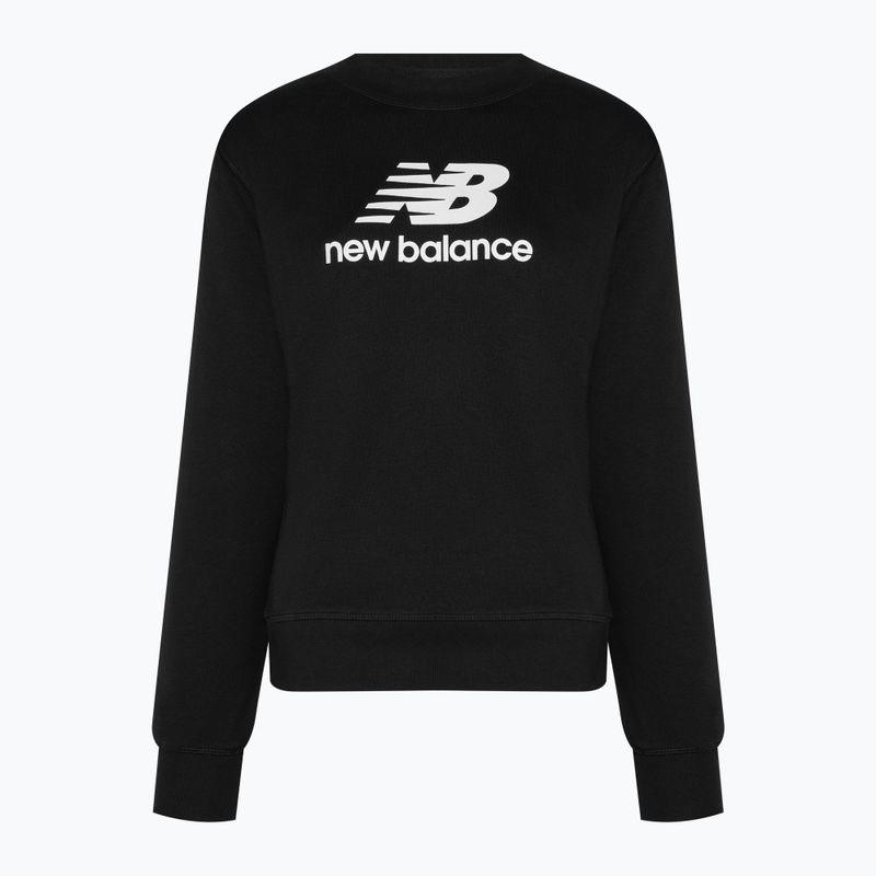 Dámska tréningová mikina New Balance Essentials Stacked Logo French Terry Hoodie black NBWT31533 5