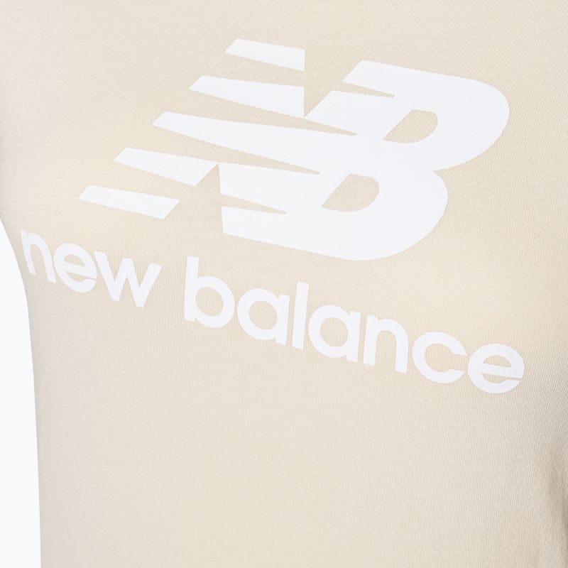 Dámske tričko New Balance Essentials Stacked Logo Co beige NBWT31546 7