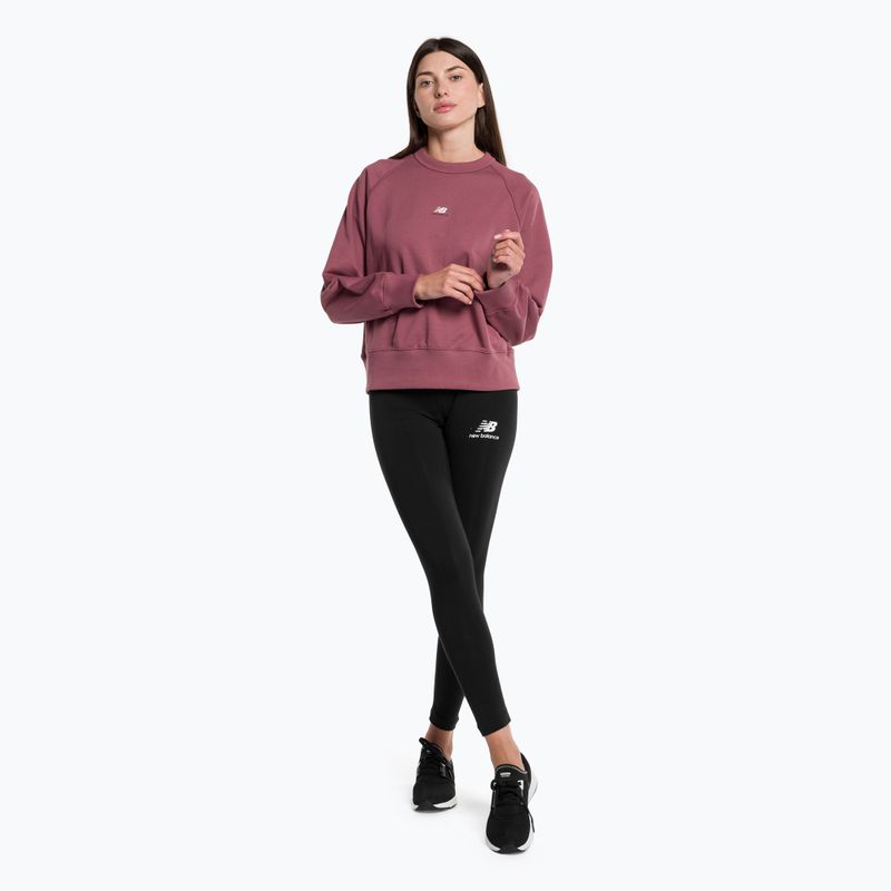 Dámska tréningová mikina New Balance Athletics Remastered French Terry Crewneck červená WT31500WAD 2