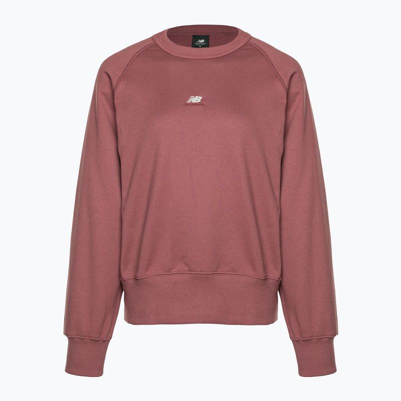 Dámska tréningová mikina New Balance Athletics Remastered French Terry Crewneck červená WT31500WAD 5