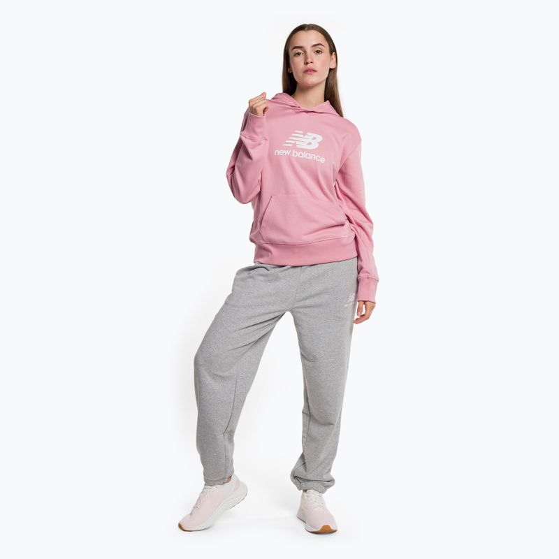 Dámska tréningová mikina New Balance Essentials Stacked Logo French Terry Hoodie pink WT31533HAO 2