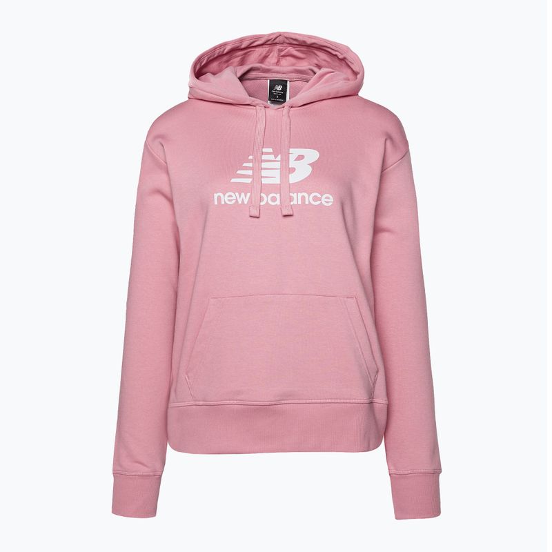 Dámska tréningová mikina New Balance Essentials Stacked Logo French Terry Hoodie pink WT31533HAO 5