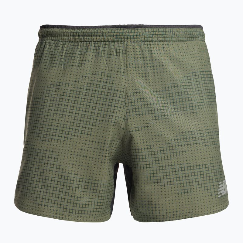 Pánske bežecké šortky New Balance s potlačou Impact Run 5" Green MS21269DON 7