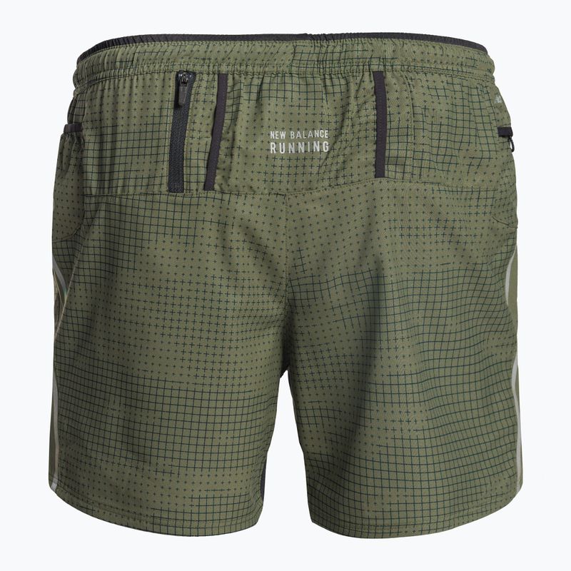 Pánske bežecké šortky New Balance s potlačou Impact Run 5" Green MS21269DON 8