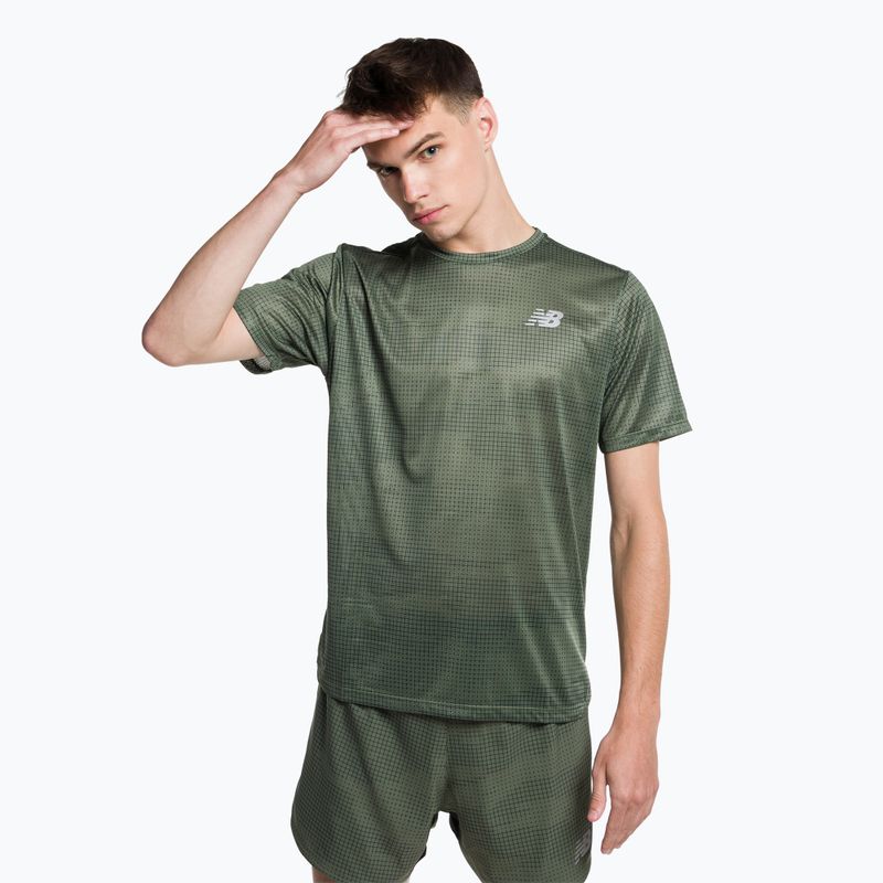 Pánske tričko New Balance Top Impact Run SS Running Shirt Green NBMT21263DON