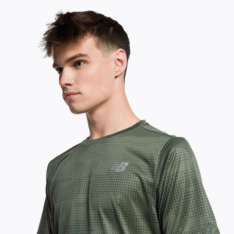 Pánske tričko New Balance Top Impact Run SS Running Shirt Green NBMT21263DON 4