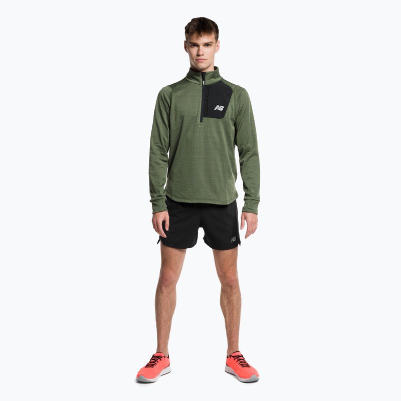 Pánske tréningové tričko New Balance Top NB Heat Grid Half Zip grey NBMT23252DO1 2