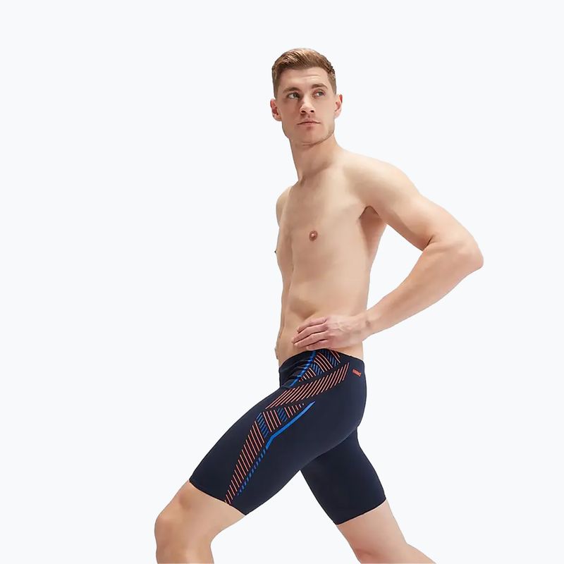 Pánske plavky Speedo Tech Panel navy/orange 10