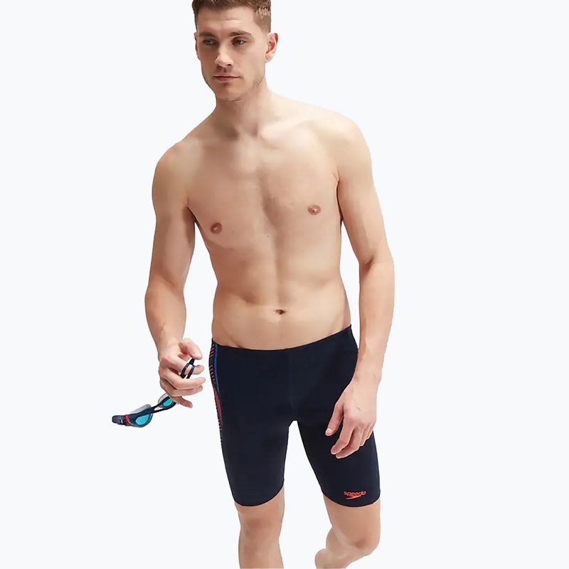 Pánske plavky Speedo Tech Panel navy/orange 14