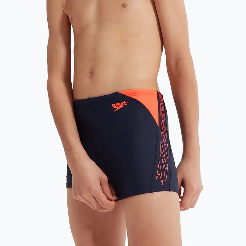 Detské plavecké nohavičky Speedo Hyper Boom Logo Splice navy/orange 12