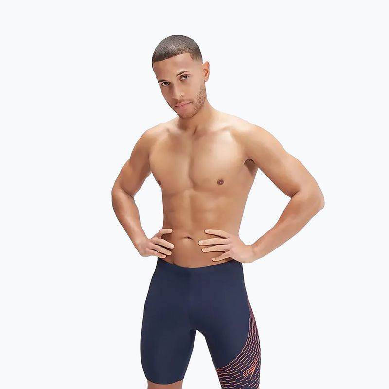 Pánske plavky Speedo Medley Logo navy/orange 7