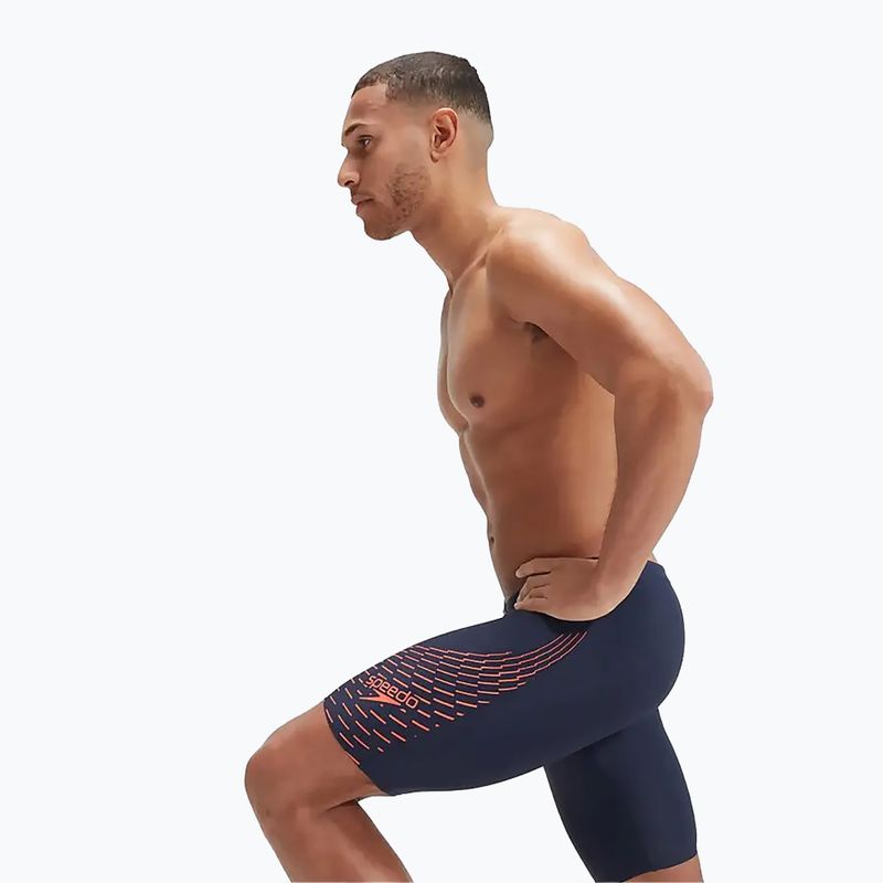 Pánske plavky Speedo Medley Logo navy/orange 9