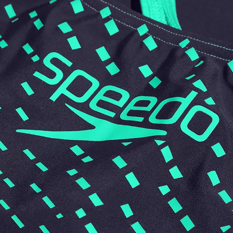 Speedo Medley Logo 1 Piece dámske plavky navy/green 5