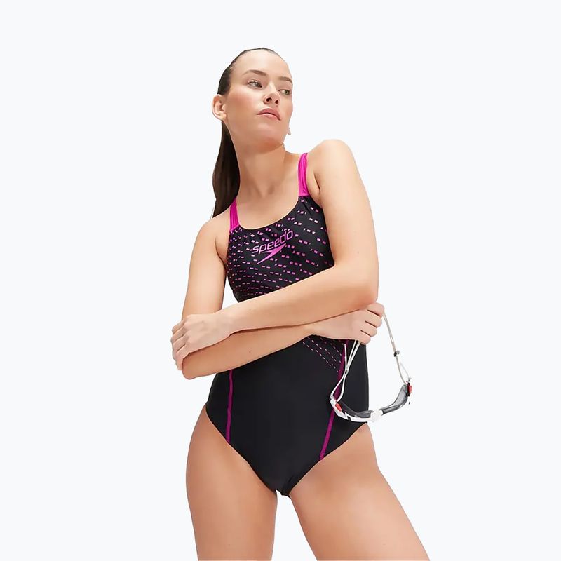 Speedo Medley Logo 1 Piece dámske plavky black/purple 9