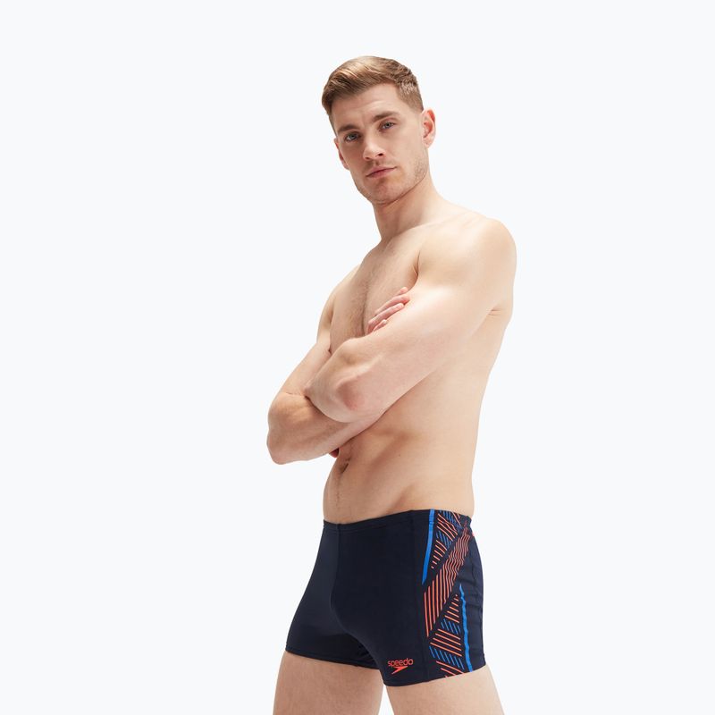 Pánske plavecké boxerky Speedo Tech Panel navy/orange 6