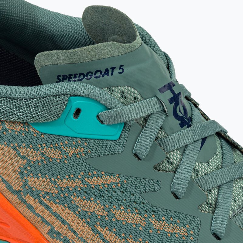 Pánska bežecká obuv HOKA Speedgoat 5 green-orange 1123157-TMOR 8