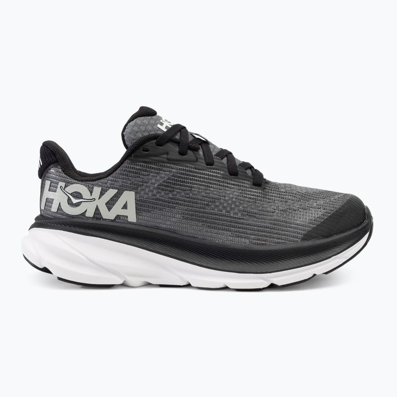 Detská bežecká obuv HOKA Clifton 9 black/white 2