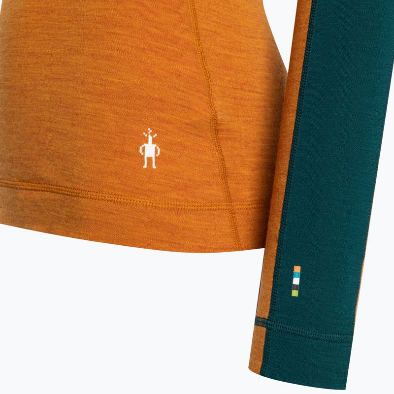 Dámska termoaktívna mikina Smartwool Merino Baselayer Colorblock 1/4 Zip Boxed marmalade heather 6