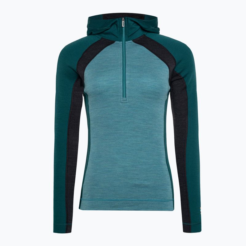 Dámska termo mikina Smartwool Merino Baselayer 1/2 Zip Boxed kaskádovo zelená heather 3