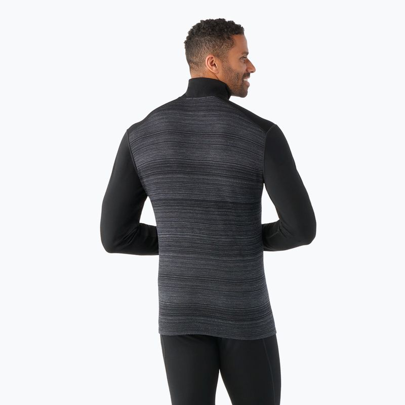 Pánske termoaktívne tričko Smartwool Merino 250 Baselayer 1/4 Zip box s dlhým rukávom čiernej farby 2