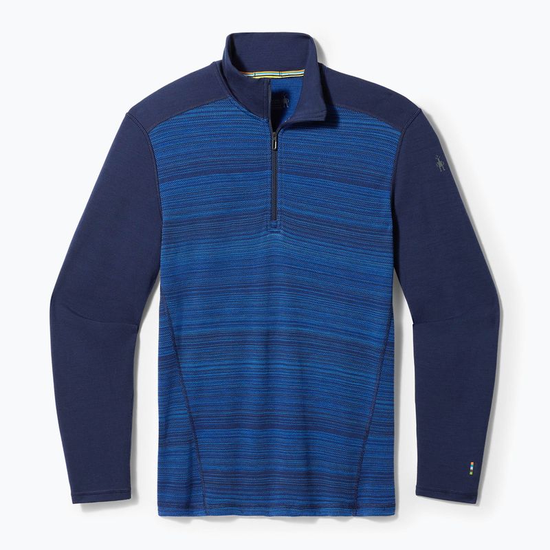 Pánska termoaktívna mikina Smartwool Merino 250 Baselayer 1/4 Zip Boxed deep navy color shift 3