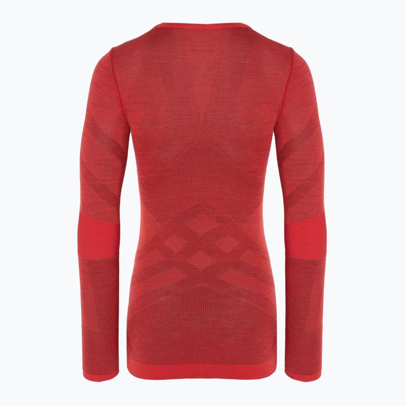Dámska termoakčná mikina Smartwool Intraknit Thermal Merino Baselayer Crew scarlet/black 2