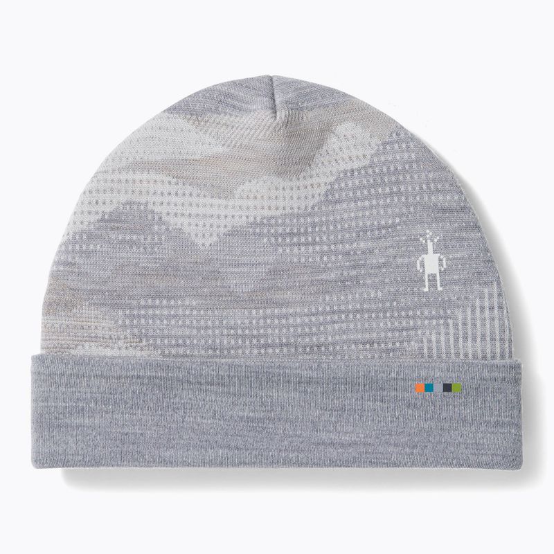 Smartwool Merino Reversible Cuffed svetlosivá čiapka Mountain Scape 6