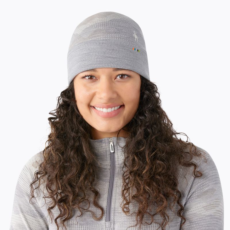 Smartwool Merino Reversible Cuffed svetlosivá čiapka Mountain Scape 8