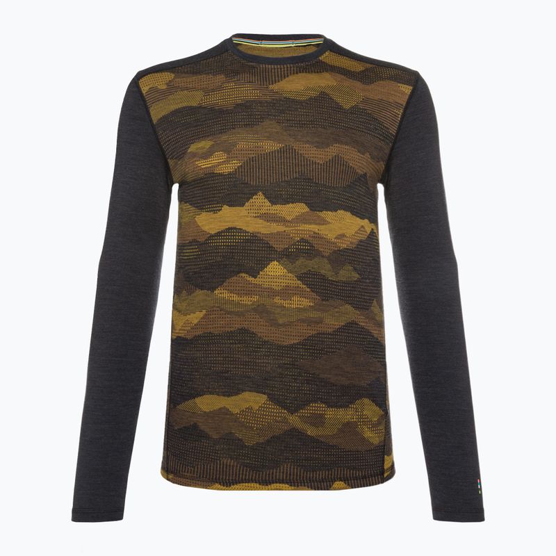 Pánska termoaktívna mikina Smartwool Merino 250 Baselayer Crew Boxed charcoal mtn scape 3