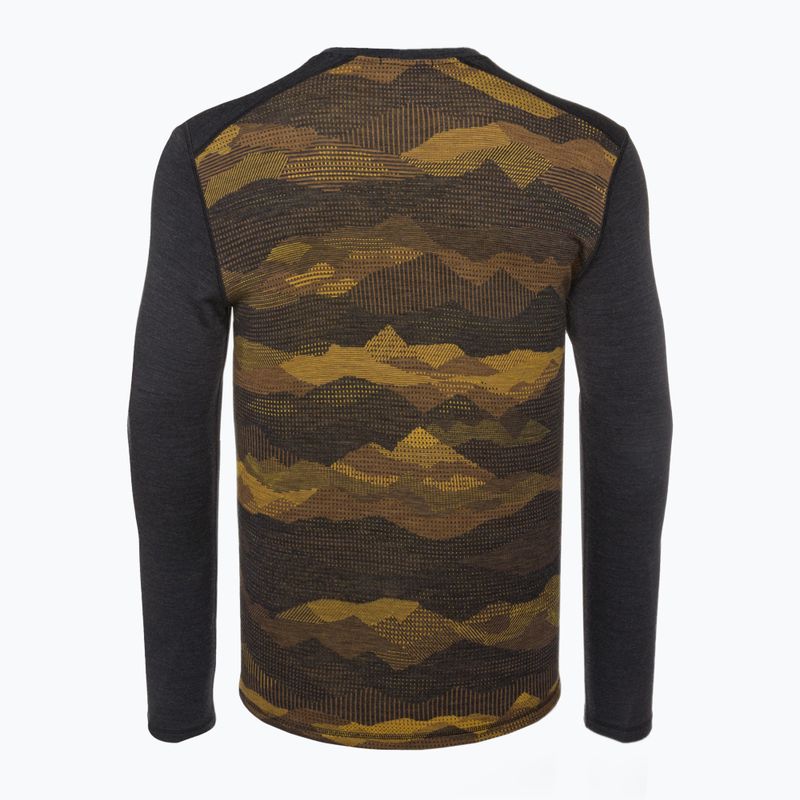 Pánska termoaktívna mikina Smartwool Merino 250 Baselayer Crew Boxed charcoal mtn scape 4