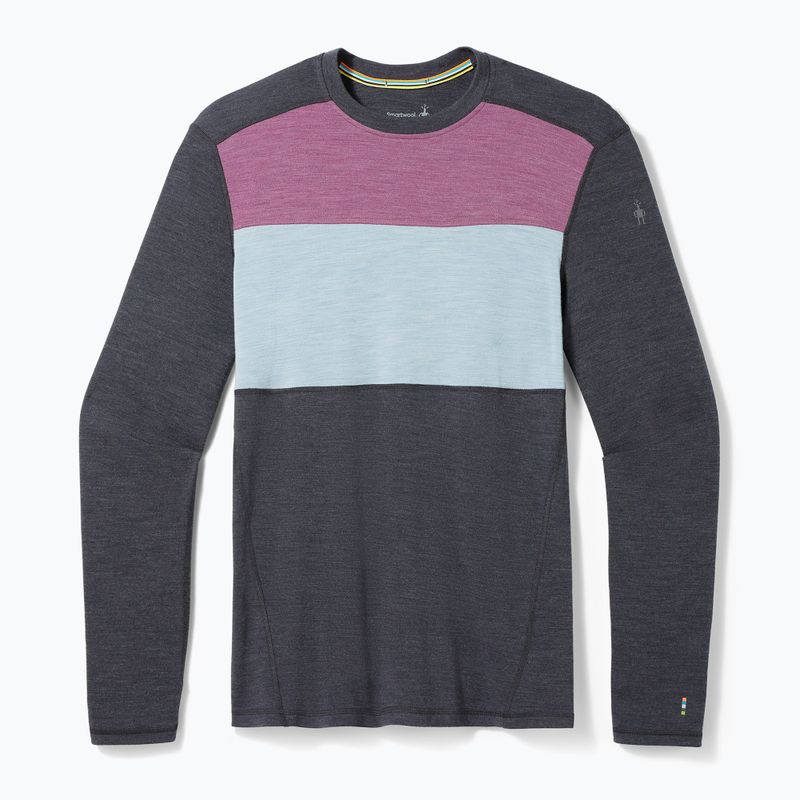Pánska termoaktívna mikina Smartwool Thermal Merino Baselayer Colorblock Crew Boxed charcoal 3