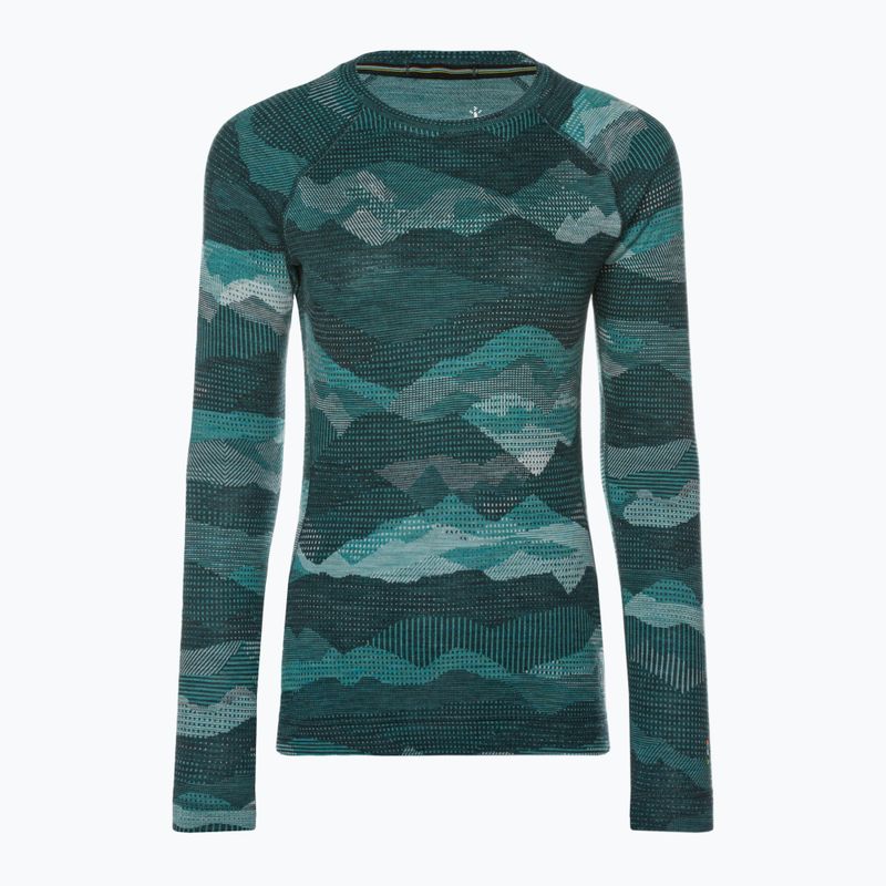 Dámska termoaktívna mikina Smartwool Merino 250 Baselayer Crew Boxed twilight blue mtn scape 3