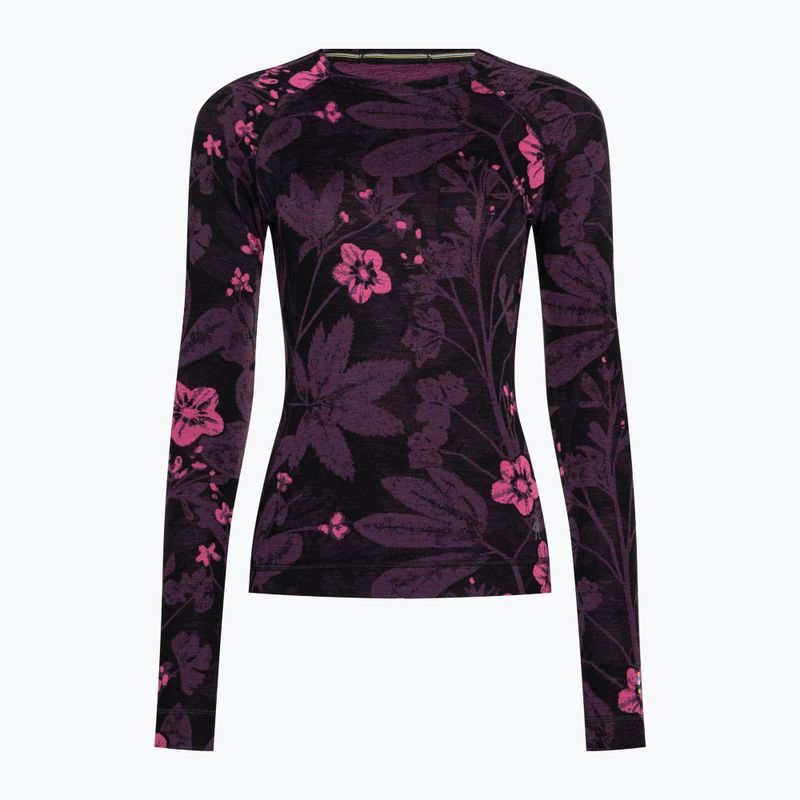 Dámska termoaktívna mikina Smartwool Merino 250 Baselayer Crew Boxed purple iris floral 3