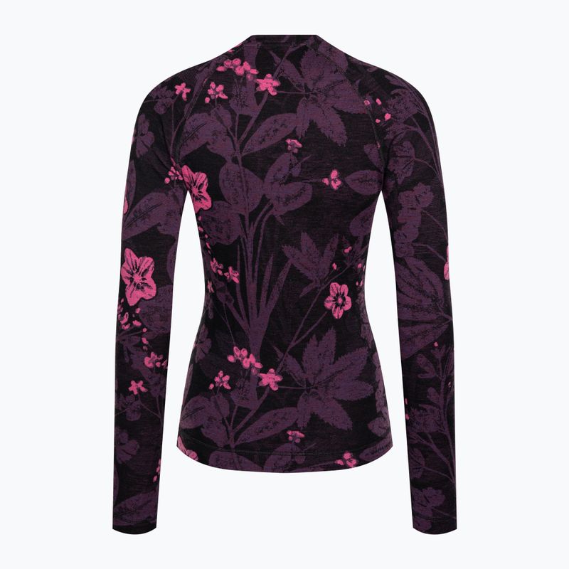 Dámske termoaktívne tričko Smartwool Merino 250 Baselayer Crew Boxed purple iris floral thermal longsleeve 4