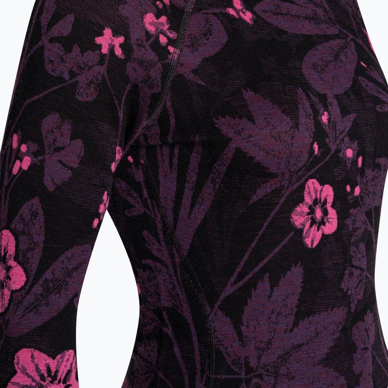 Dámska termoaktívna mikina Smartwool Merino 250 Baselayer Crew Boxed purple iris floral 5