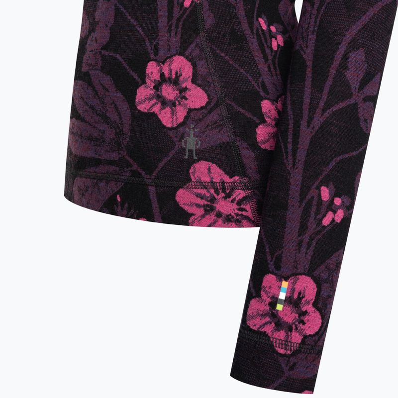 Dámska termoaktívna mikina Smartwool Merino 250 Baselayer Crew Boxed purple iris floral 6