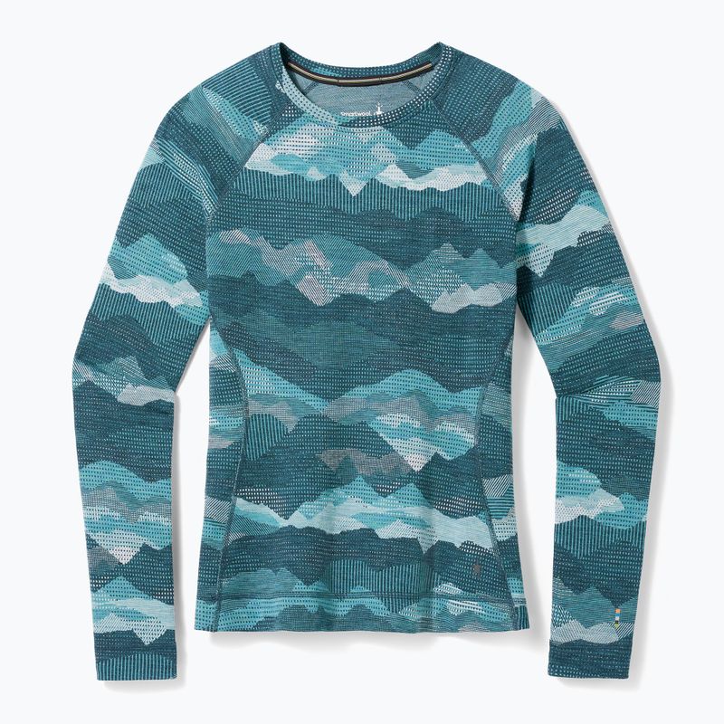 Dámska termoaktívna mikina Smartwool Merino 250 Baselayer Crew Boxed twilight blue mtn scape 6