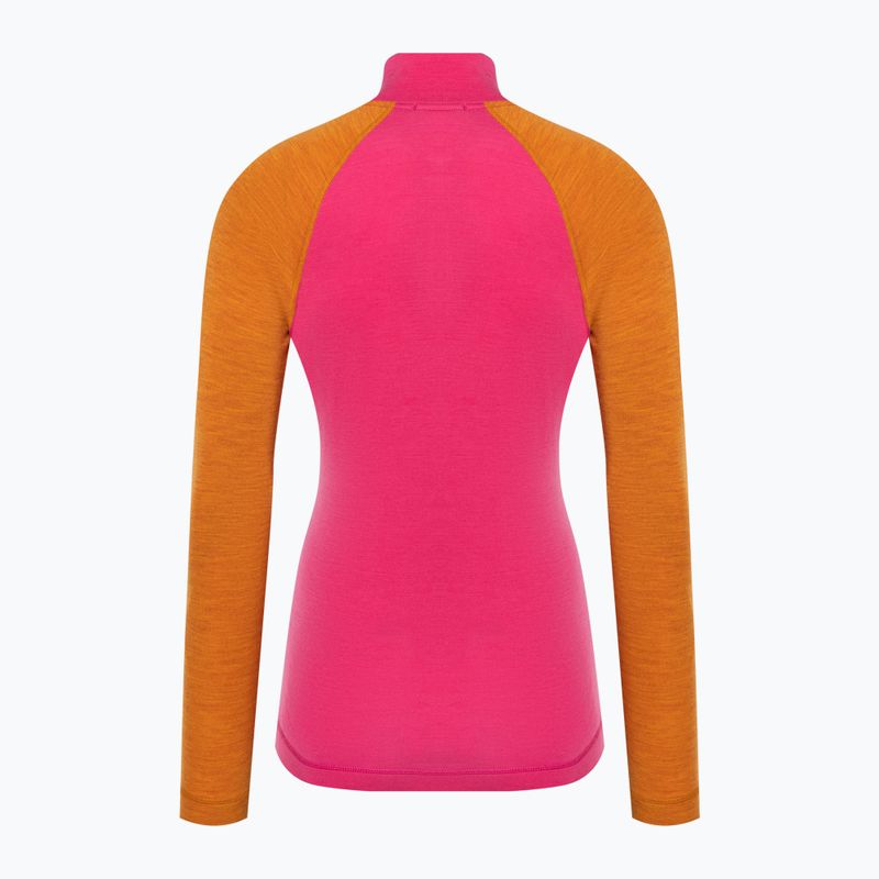 Dámske termoaktívne tričko  Smartwool Classic Thermal Merino Baselayer 1/4 Zip boxed power pink longsleeve 4