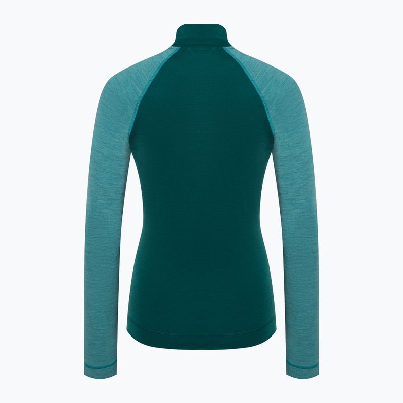 Dámska termoaktívna mikina Smartwool Classic Thermal Merino Baselayer 1/4 Zip Boxed emerald 4