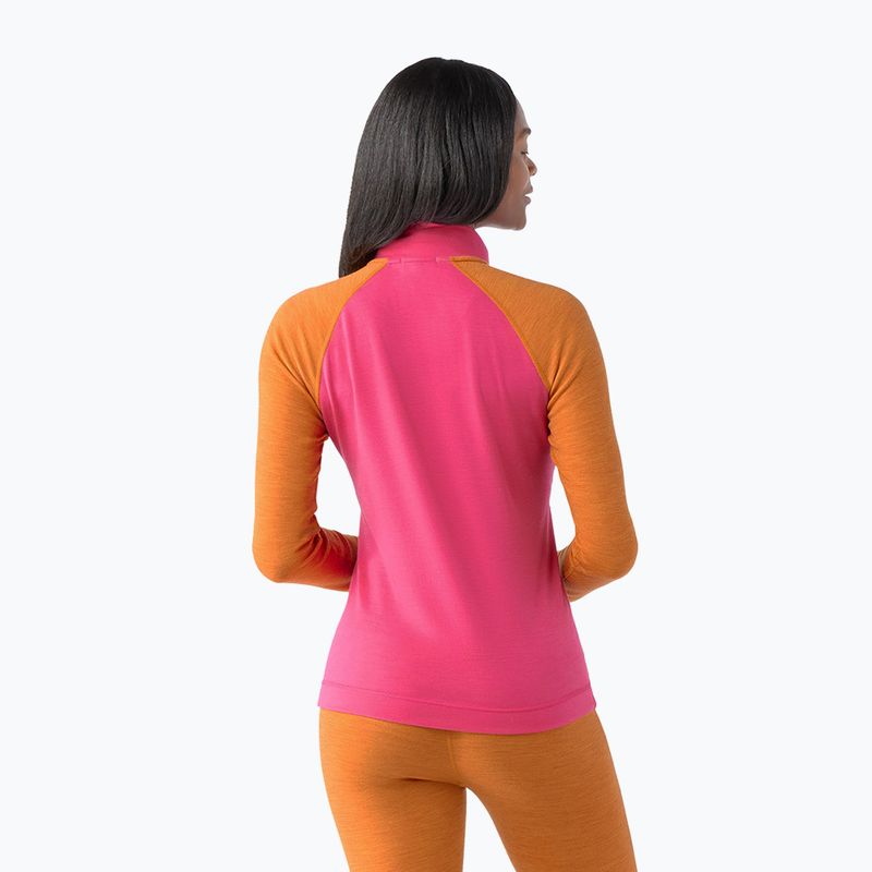 Dámske termoaktívne tričko  Smartwool Classic Thermal Merino Baselayer 1/4 Zip boxed power pink longsleeve 2