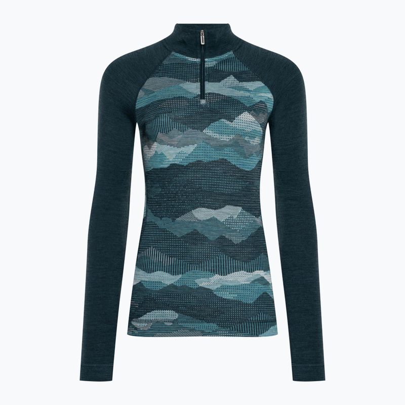 Dámska termoaktívna mikina Smartwool Classic Thermal Merino Baselayer 1/4 Zip Boxed twilight 3