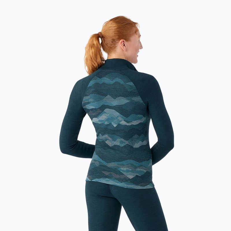 Dámska termoaktívna mikina Smartwool Classic Thermal Merino Baselayer 1/4 Zip Boxed twilight 2