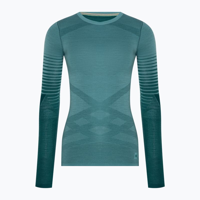 Dámska termoakčná mikina Smartwool Intraknit Thermal Merino Baselayer Pattern Crew cascade 3