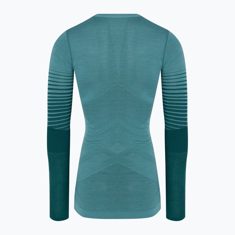 Dámska termoakčná mikina Smartwool Intraknit Thermal Merino Baselayer Pattern Crew cascade 4