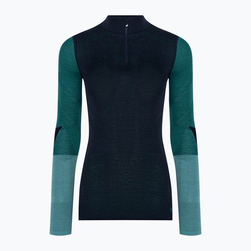 Dámska termoakčná mikina Smartwool Intraknit Thermal Merino Baselayer Colorblock 1/4 Zip navy 3