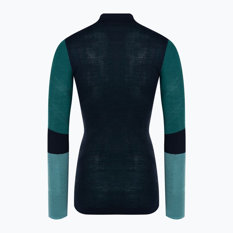 Dámska termoakčná mikina Smartwool Intraknit Thermal Merino Baselayer Colorblock 1/4 Zip navy 4