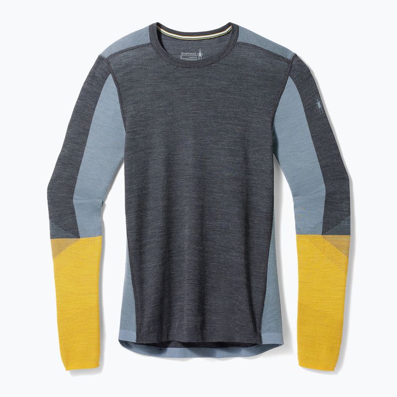 Pánska termoakčná mikina Smartwool Intraknit Thermal Merino Baselayer Colorblock Crew charcoal 3