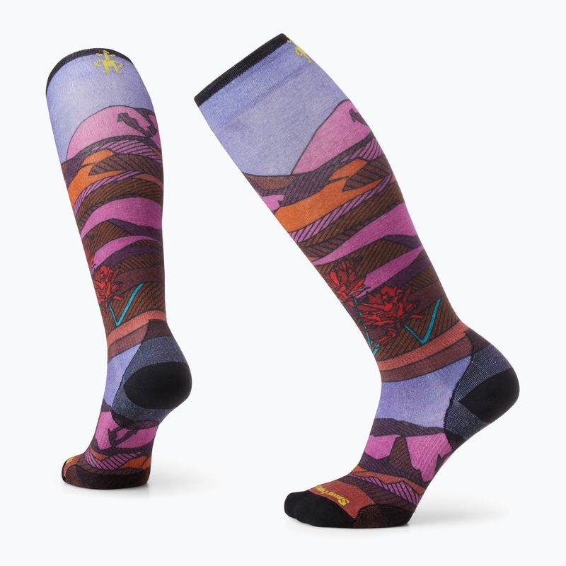 Smartwool dámske lyžiarske ponožky Ski Zero Cushion Floral Field Print OTC picante 6